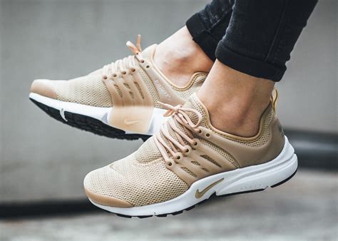 nike beige gold mesh sneaker